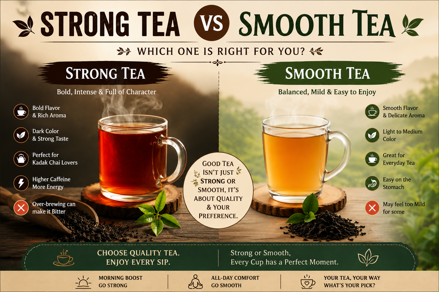 Strong Tea vs Smooth Tea